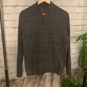 Alfani slim fit charcoal gray pullover sweater size L large
